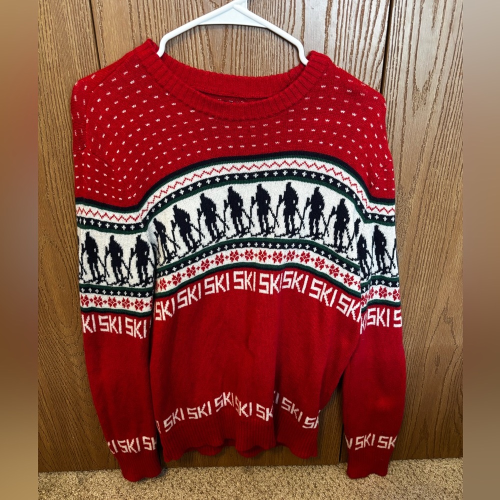 Men’s American Eagle Knit Christmas Ski Sweater